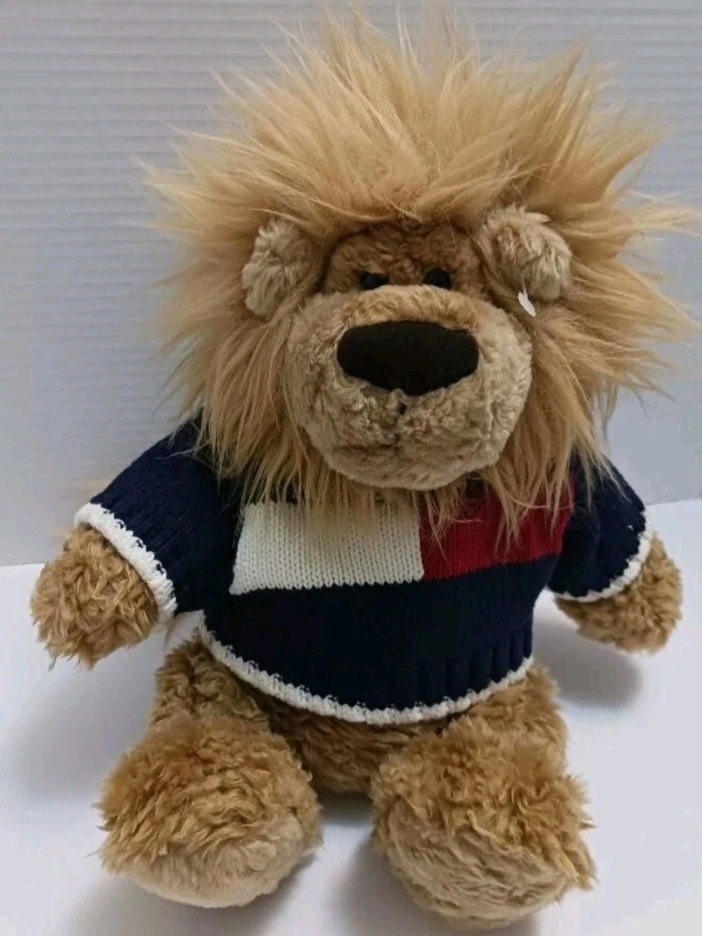 Vintage Tommy Hilfiger Lion Plush Navy, White & Red Flag Gund